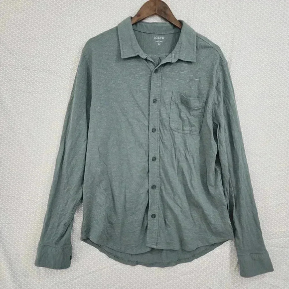 J. Crew Button down Long sleeve Men's Shirt L Cotton Patterned 3444C - Picture 1 of 6